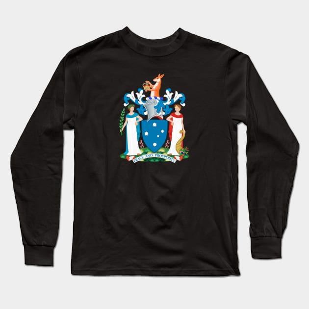 Coat of arms of Victoria Long Sleeve T-Shirt by Wickedcartoons